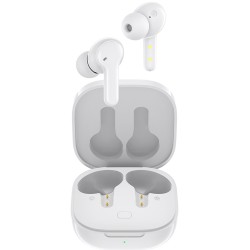 QCY Earbuds - T13 - TWS WHITE Dual Driver 4-mic noise cancel. True Wireless Earbuds - Quick Charge 380mAh