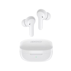 QCY Earbuds - T13 - TWS WHITE Dual Driver 4-mic noise cancel. True Wireless Earbuds - Quick Charge 380mAh