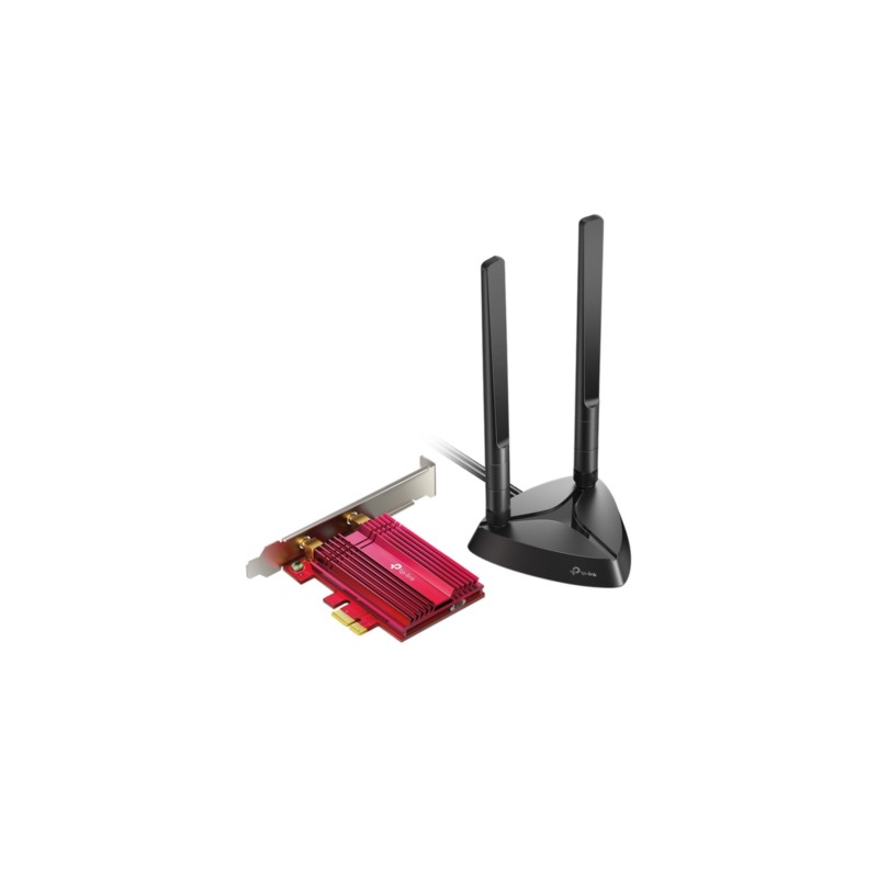 TP-Link Archer TX3000E - PCIe Wi-Fi 6 Adapter - Dual-Band 2402 Mbps, Bluetooth 5.0, Black/Red