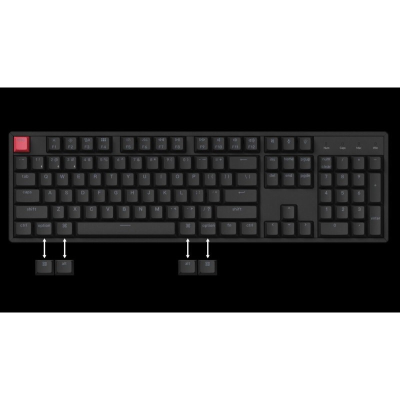 Keychron K10 V2 - K10X-B3 - QMK Wireless Mechanical Keyboard Brown Switch RGB 100% US Layout