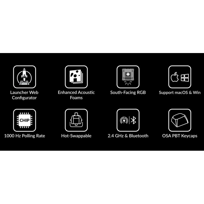 Keychron K8 Max - K8M-B4 - QMK Wireless Mechanical Keyboard Banana Switch 80% US Layout — Buy in Cyprus with Fast Delivery