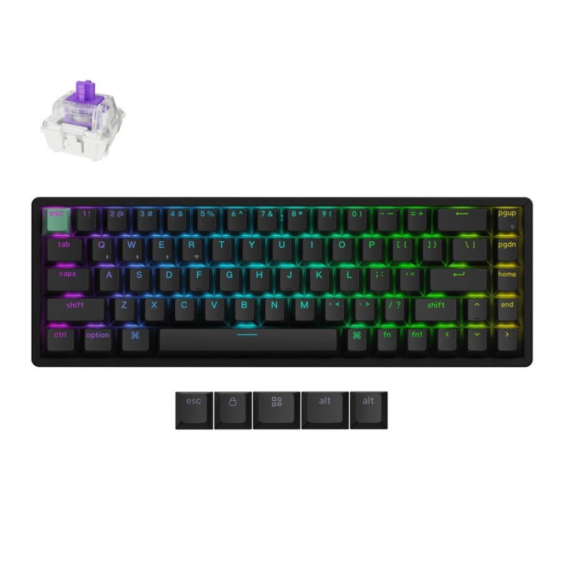 Keychron K6 HE - K6H-J1 - Shine-Through Wireless Magnetic Hall Effect RGB Keyboard 65% US Layout