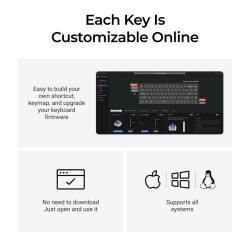 Keychron K6 HE - K6H-J1 - Shine-Through Wireless Magnetic Hall Effect RGB Keyboard 65% US Layout