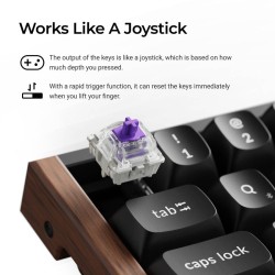 Keychron K6 HE - K6H-J1 - Shine-Through Wireless Magnetic Hall Effect RGB Keyboard 65% US Layout