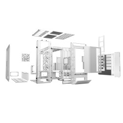 be quiet! Dark Base Pro 901 - Full-Tower PC Case (White) - E-ATX/ATX Support, Tempered Glass, 495mm GPU Clearance