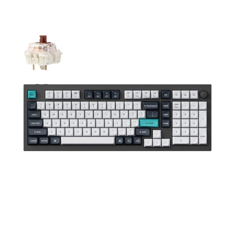 Keychron Q5 Max - Q5M-M3 - QMK VIA Wireless Custom Mechanical Keyboard-Brown Switch 96% US Layout