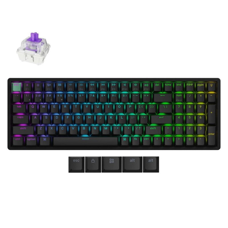 Keychron K4 HE - K4H-J1 - Shine-Through Wireless Magnetic Hall Effect RGB Keyboard 96% US Layout