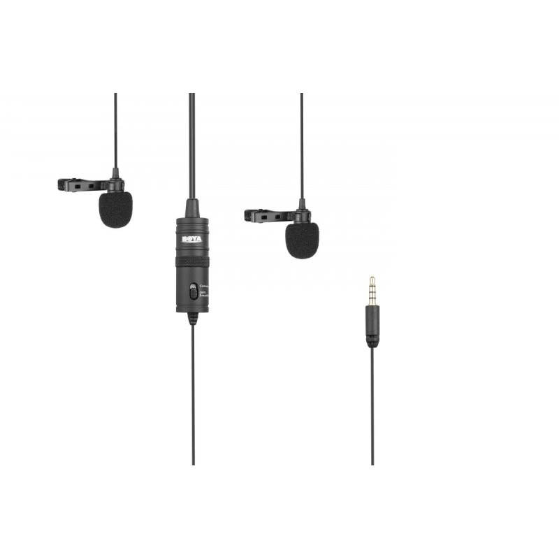 BOYA Dual Lavalier Microphone - BY-M1DM - wired mic — Buy in Cyprus with Fast Delivery