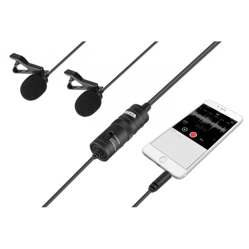 BOYA Dual Lavalier Microphone - BY-M1DM - wired mic — Buy in Cyprus with Fast Delivery