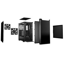 be quiet! Pure Base 501 - Mid Tower PC Case, Black, ATX/mATX/Mini-ITX, USB-C, 2x140mm Fans — Buy in Cyprus with Fast Delivery