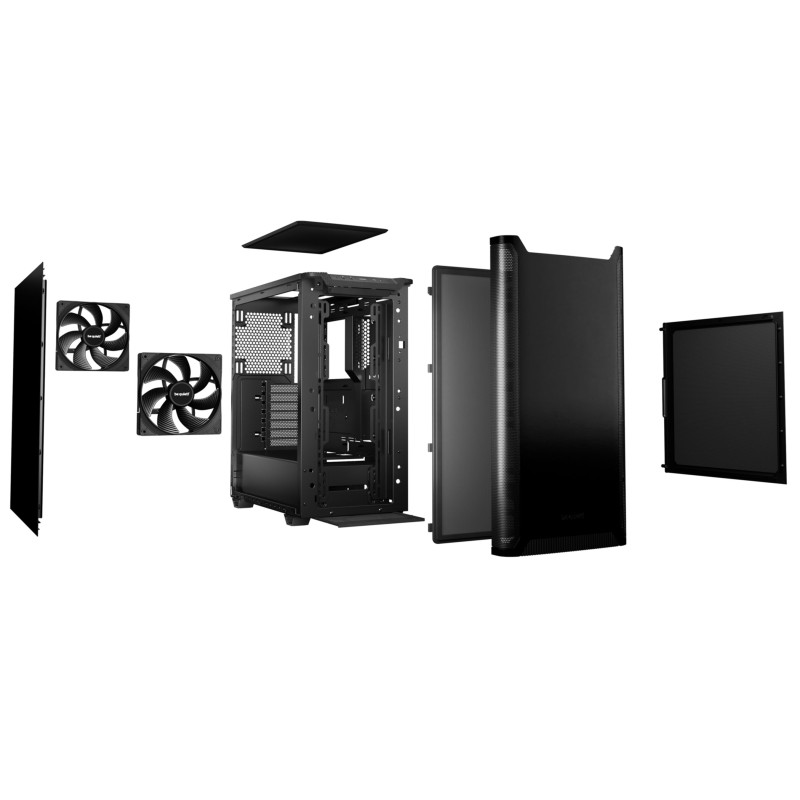 be quiet! Pure Base 501 - Mid Tower PC Case, Black, ATX/mATX/Mini-ITX, USB-C, 2x140mm Fans — Buy in Cyprus with Fast Delivery