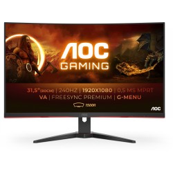 80cm 31.5'' (1920x1080) AOC C32G2ZE Gaming Curved 16:9 1ms 240Hz DisplayPort 2xHDMI VGA VESA Speaker Full HD Black
