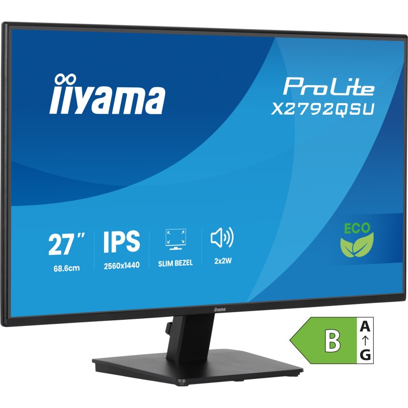 IIYAMA 68.6cm (27') 16:9 HDMI+DP+2xUSB IPS - X2792QSU-B1 - 68.6cm (27'), 16:9, HDMI+DP+2xUSB, IPS
