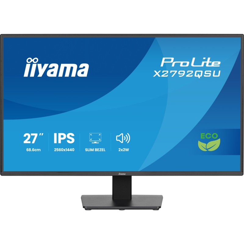 IIYAMA 68.6cm (27') 16:9 HDMI+DP+2xUSB IPS - X2792QSU-B1 - 68.6cm (27'), 16:9, HDMI+DP+2xUSB, IPS