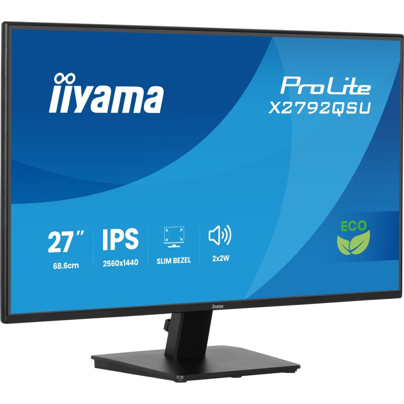 IIYAMA 68.6cm (27') 16:9 HDMI+DP+2xUSB IPS - X2792QSU-B1 - 68.6cm (27'), 16:9, HDMI+DP+2xUSB, IPS