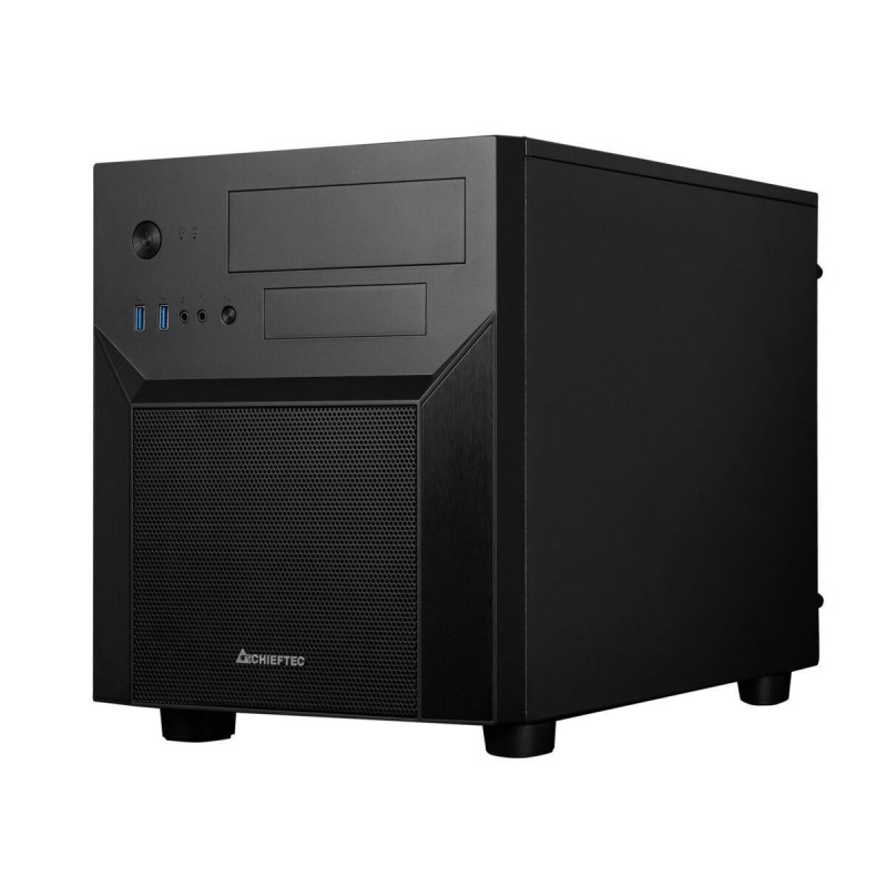 Chieftec CI-02B-OP PC Case - Cube Micro-ATX/Mini-ITX, Black, 320mm GPU, 160mm CPU Cooler Clearance