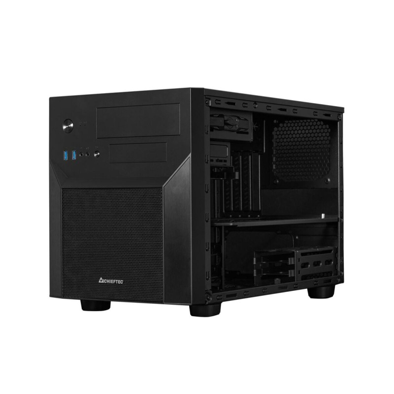 Chieftec CI-02B-OP PC Case - Cube Micro-ATX/Mini-ITX, Black, 320mm GPU, 160mm CPU Cooler Clearance