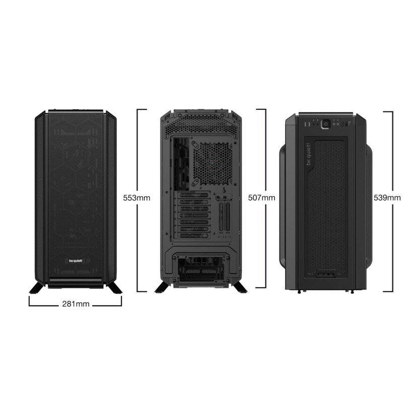 be quiet! Silent Base 802 - Mid Tower Case - Black, E-ATX/ATX/Micro-ITX Support, USB-C, 420mm Front Radiator