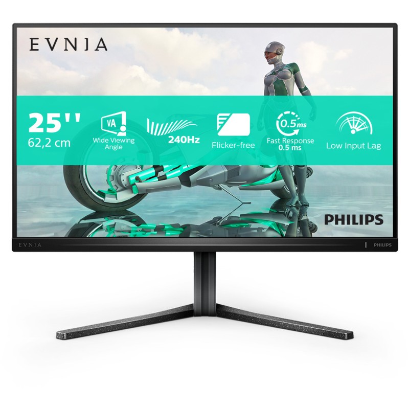 Philips Evnia - 25M2N3200W/00 - 16:9 VA 1ms 240Hz HDMI2.0 DisplayPort1.4 VESA Black Anthracite