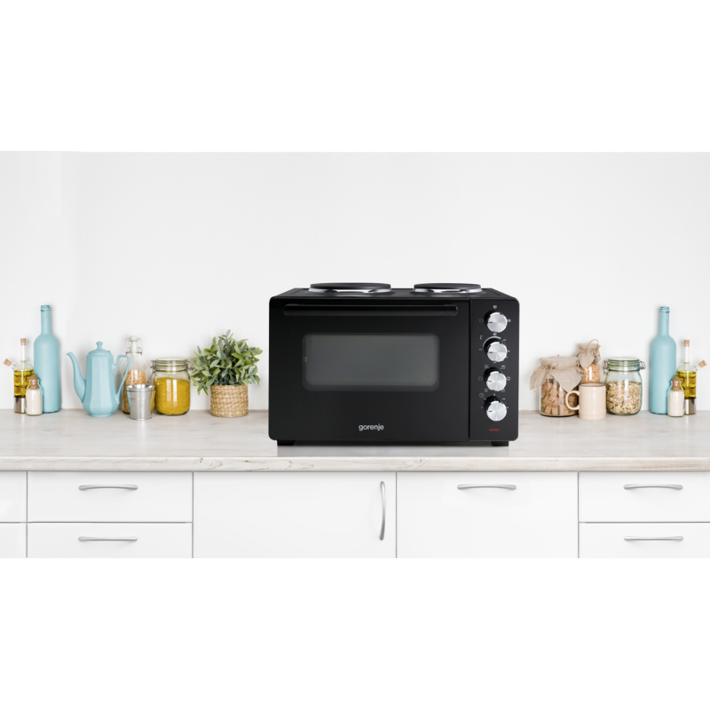 Gorenje Kitchen Oven - OM30GBX - 1000W 30L with Hot Plates — Buy in Cyprus with Fast Delivery