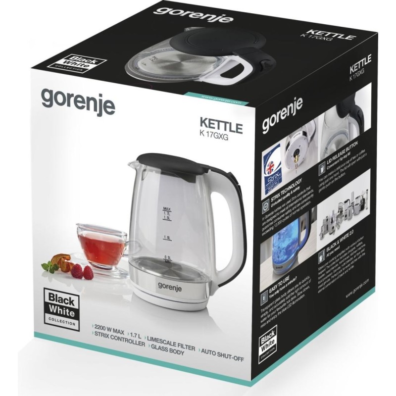 Gorenje Kitchen Kettle - K17GXG - 2200W 1.7L Glass — Buy in Cyprus with Fast Delivery
