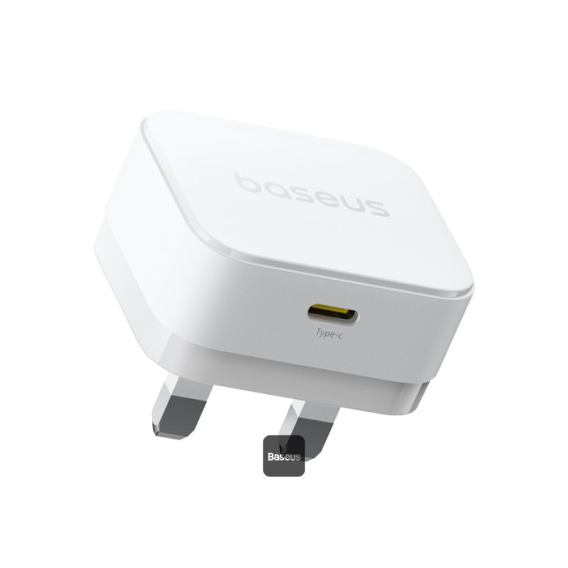 Baseus Wall Charger - 20W USB-C PALM Series UK White — Buy in Cyprus with Fast Delivery