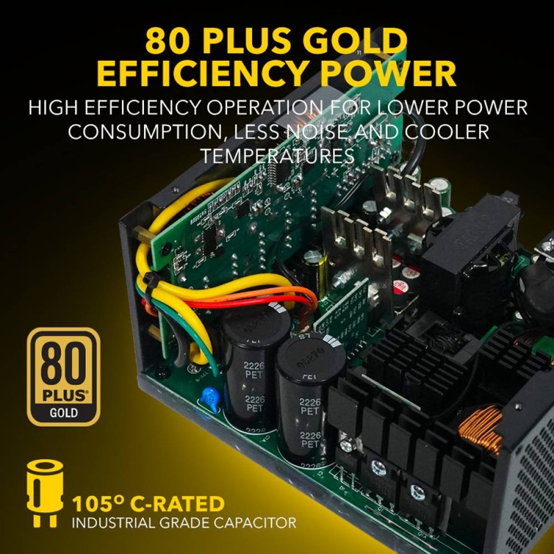 Armaggeddon Certified 1000W Modular Gaming Power Supply - VOLTRON GOLD 1000 - Certified 1000W Modular Gaming Power Supply