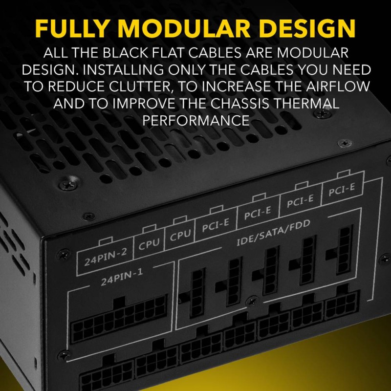 Armaggeddon Certified 1000W Modular Gaming Power Supply - VOLTRON GOLD 1000 - Certified 1000W Modular Gaming Power Supply