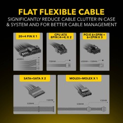 Armaggeddon Certified 1000W Modular Gaming Power Supply - VOLTRON GOLD 1000 - Certified 1000W Modular Gaming Power Supply