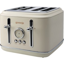 Gorenje Kitchen Toaster - T2300CLIN - 2300W 4 Slots 6 Heating Levels Classico Ivory — Buy in Cyprus with Fast Delivery