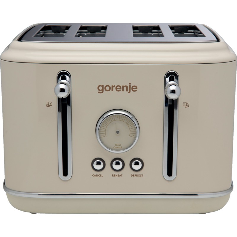 Gorenje Kitchen Toaster - T2300CLIN - 2300W 4 Slots 6 Heating Levels Classico Ivory — Buy in Cyprus with Fast Delivery
