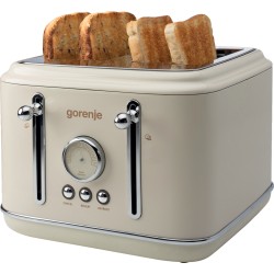 Gorenje Kitchen Toaster - T2300CLIN - 2300W 4 Slots 6 Heating Levels Classico Ivory — Buy in Cyprus with Fast Delivery