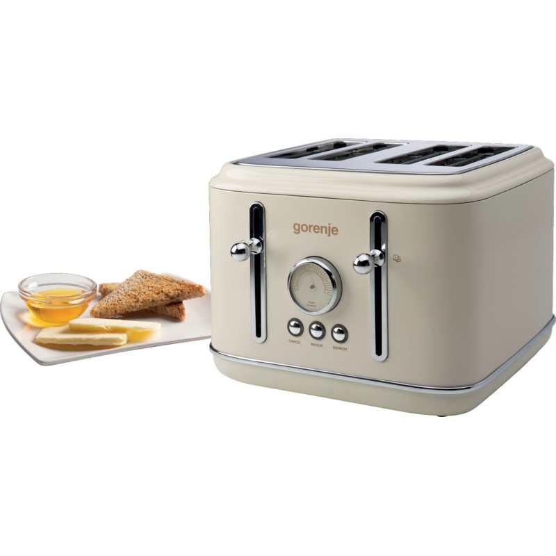 Gorenje Kitchen Toaster - T2300CLIN - 2300W 4 Slots 6 Heating Levels Classico Ivory — Buy in Cyprus with Fast Delivery