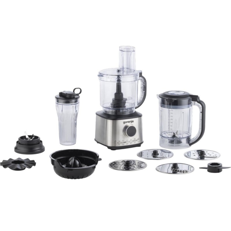 Gorenje Kitchen Blender Food Processor 1500W with 8 attachments - SBR1500E - Black Stainless