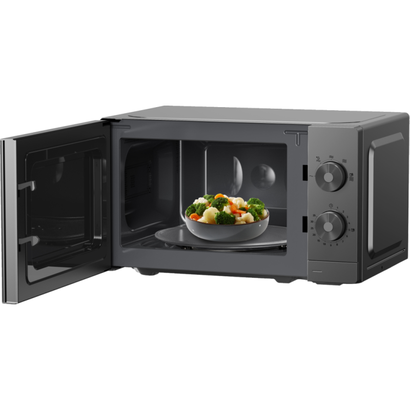 Gorenje Kitchen Microwave Oven - MO20E1T4 - 700W 20L 5 Programs Manual Knots Titanium — Buy in Cyprus with Fast Delivery