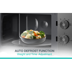 Gorenje Kitchen Microwave Oven - MO20E1T4 - 700W 20L 5 Programs Manual Knots Titanium — Buy in Cyprus with Fast Delivery