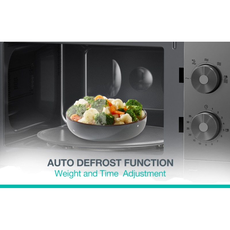 Gorenje Kitchen Microwave Oven - MO20E1T4 - 700W 20L 5 Programs Manual Knots Titanium — Buy in Cyprus with Fast Delivery