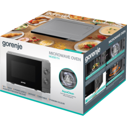 Gorenje Kitchen Microwave Oven - MO20E1T4 - 700W 20L 5 Programs Manual Knots Titanium — Buy in Cyprus with Fast Delivery