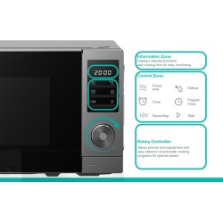 Gorenje Kitchen Microwave Oven - MO20A3T4 - 700W 20L 8 Programs Digital Screen Titanium — Buy in Cyprus with Fast Delivery