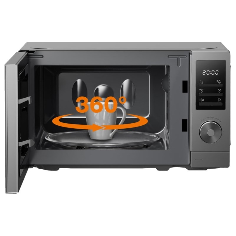 Gorenje Kitchen Microwave Oven - MO20A3T4 - 700W 20L 8 Programs Digital Screen Titanium — Buy in Cyprus with Fast Delivery
