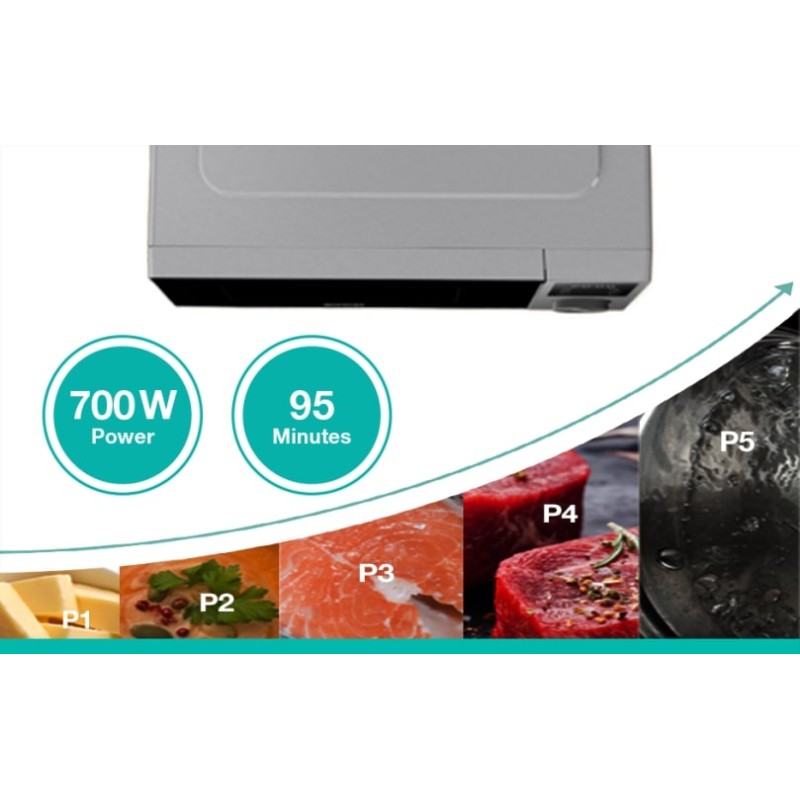 Gorenje Kitchen Microwave Oven - MO20A3T4 - 700W 20L 8 Programs Digital Screen Titanium — Buy in Cyprus with Fast Delivery