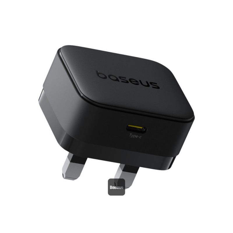 Baseus Charger - Wall 20W USB-C PALM Series UK Black — Buy in Cyprus with Fast Delivery