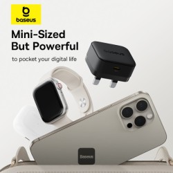 Baseus Charger - Wall 20W USB-C PALM Series UK Black — Buy in Cyprus with Fast Delivery