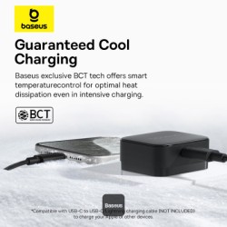 Baseus Charger - Wall 20W USB-C PALM Series UK Black — Buy in Cyprus with Fast Delivery