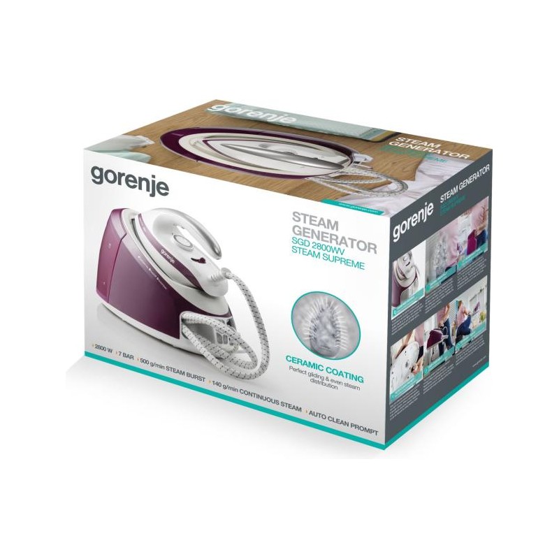 Gorenje Iron Steam Generator - SGD2800WV - 2800W 7 BAR 1.7L Water Tank 140g m — Buy in Cyprus with Fast Delivery