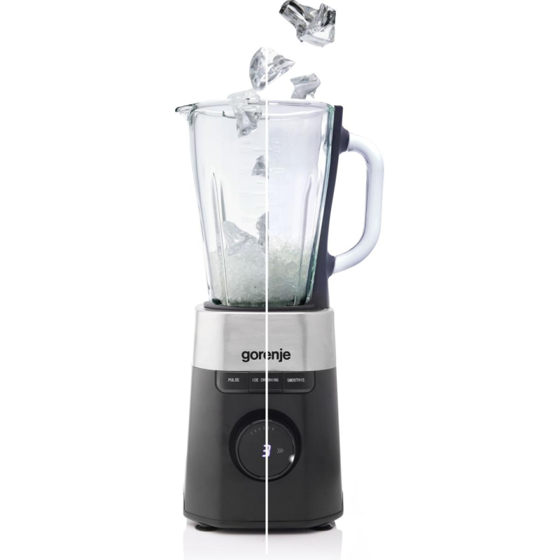 Gorenje Kitchen Blender - B1000DE - 1000W 1.5L Glass Jug 21000 RPM 3 Programs Black Inox — Buy in Cyprus with Fast Delivery