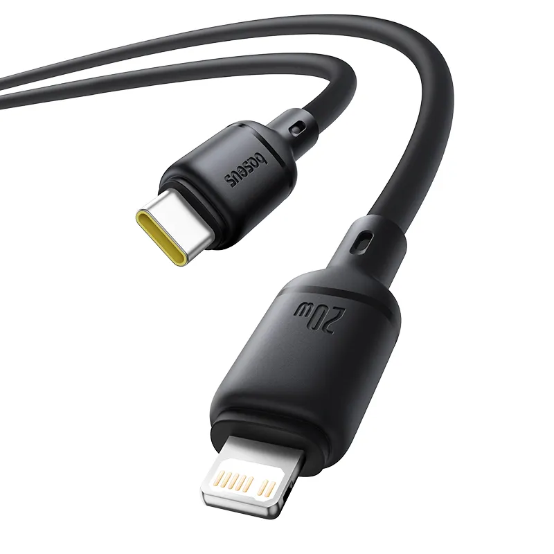 Baseus Cable Lightning to USB-C Silky Series - 1.0m Black — Buy in Cyprus with Fast Delivery