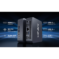 MINIX Mini PC Intel Core 3 16GB DDR5, 512GB SSD, Triple Display Windows 11 Pro - NUC355 - Triple Display Windows 11 Pro