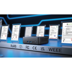 MINIX Mini PC Intel Core 3 16GB DDR5, 512GB SSD, Triple Display Windows 11 Pro - NUC355 - Triple Display Windows 11 Pro