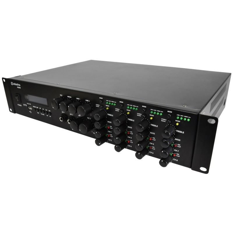 Adastra Rack Mount Amplifier BT USB FM 953.483UK - A8300 - 8x300W — Buy in Cyprus with Fast Delivery